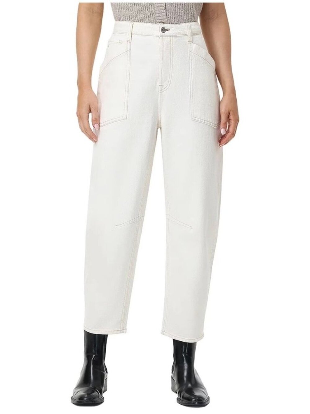 Frye Barrel Jeans Bone White Size 4 NWT